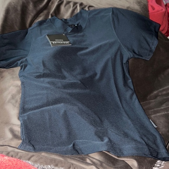 WHITERIDGE black Mock neck unisex Golf  shirt Sz M - Picture 6 of 12
